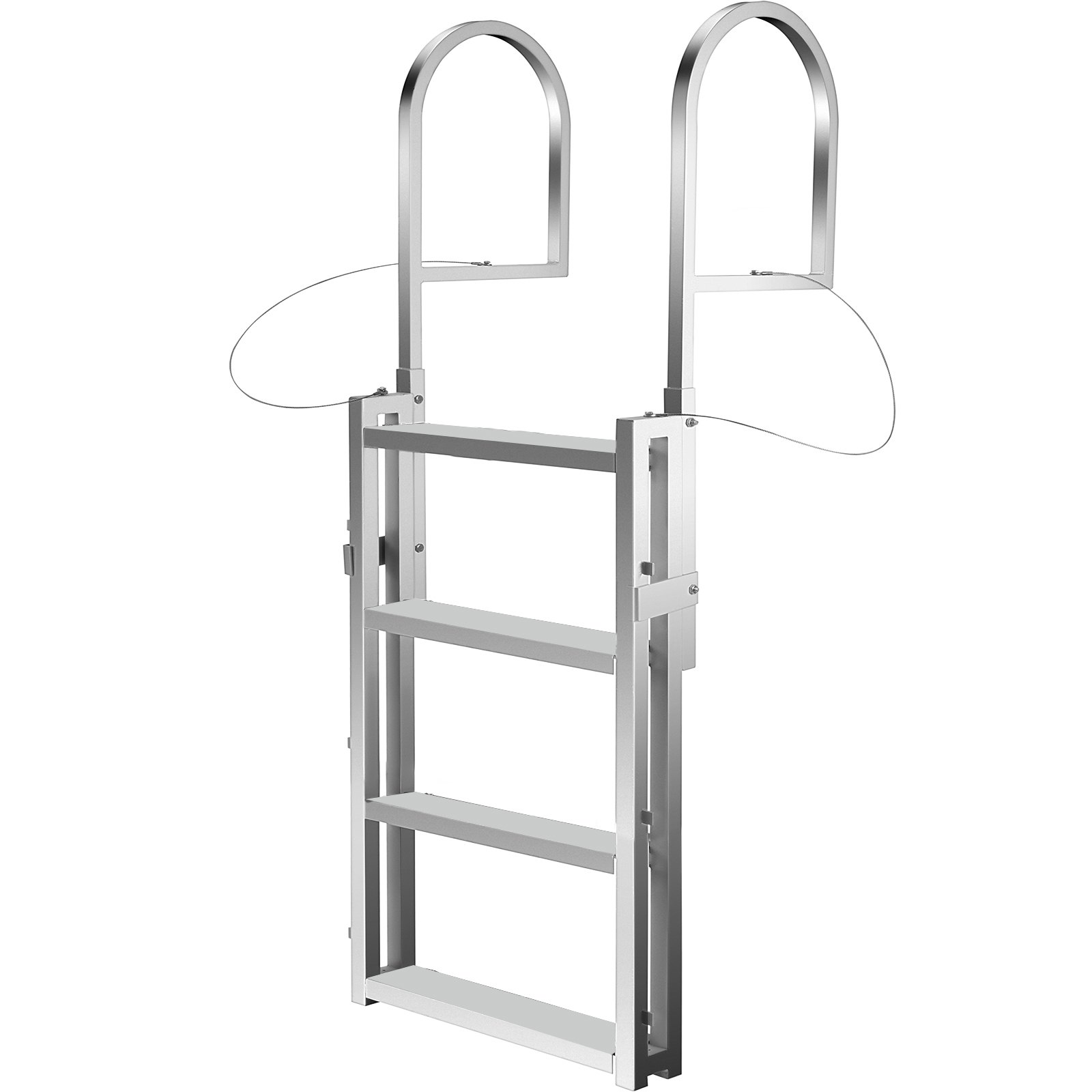 VEVOR Retractable Dock Ladder with Rubber Mat, Pontoon Boat Ladder 41 ...