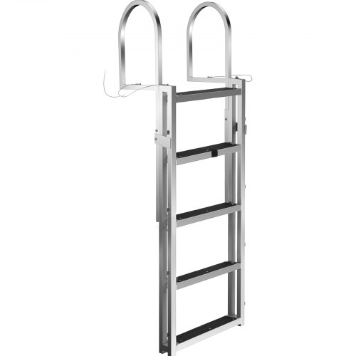 VEVOR Aluminum Dock Ladder 5-step, Boat Ladder 330lbs Weight Capacity ...