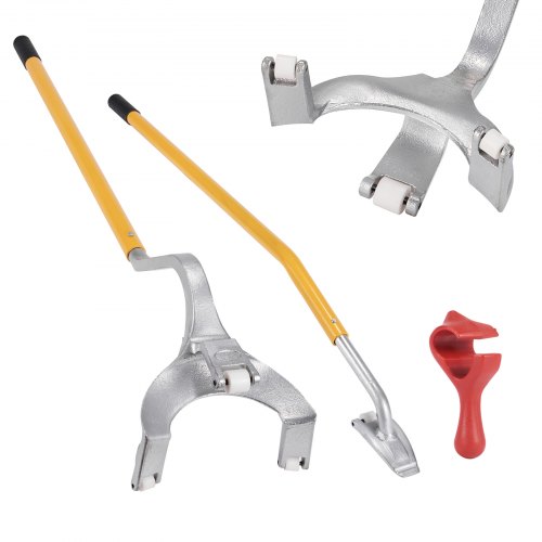 VEVOR Tire Mount Demount Tool 571 622 mm Manual Steel Tire Changer Mount Demount Removal Tool with Extra Bead Keeper Tubeless Truck Bead Breaker 3 PCS Tire Changing Tools Orange