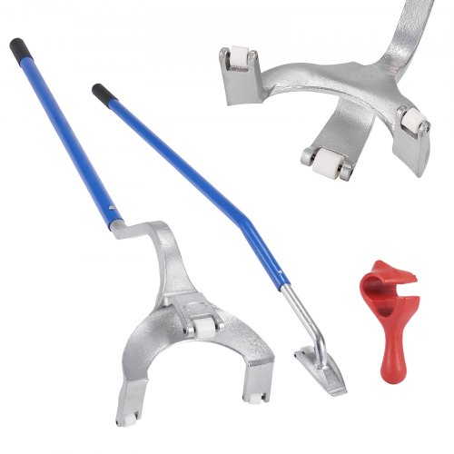 VEVOR Tire Mount Demount Tool 571 622 mm Manual Steel Tire Changer Mount Demount Removal Tool with Extra Bead Keeper Tubeless Truck Bead Breaker 3 PCS Tire Changing Tools Orange