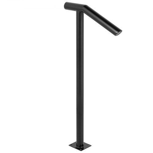 VEVOR Single Post 1-2, Black Steel Railing 441LBS Capacity Baking ...