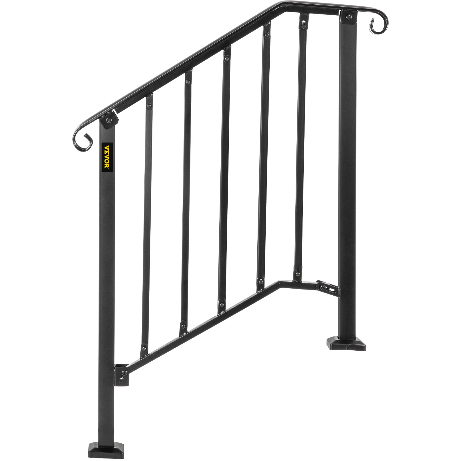 VEVOR Handrails for Outdoor Steps, Fit 2 or 3 Steps Outdoor Stair