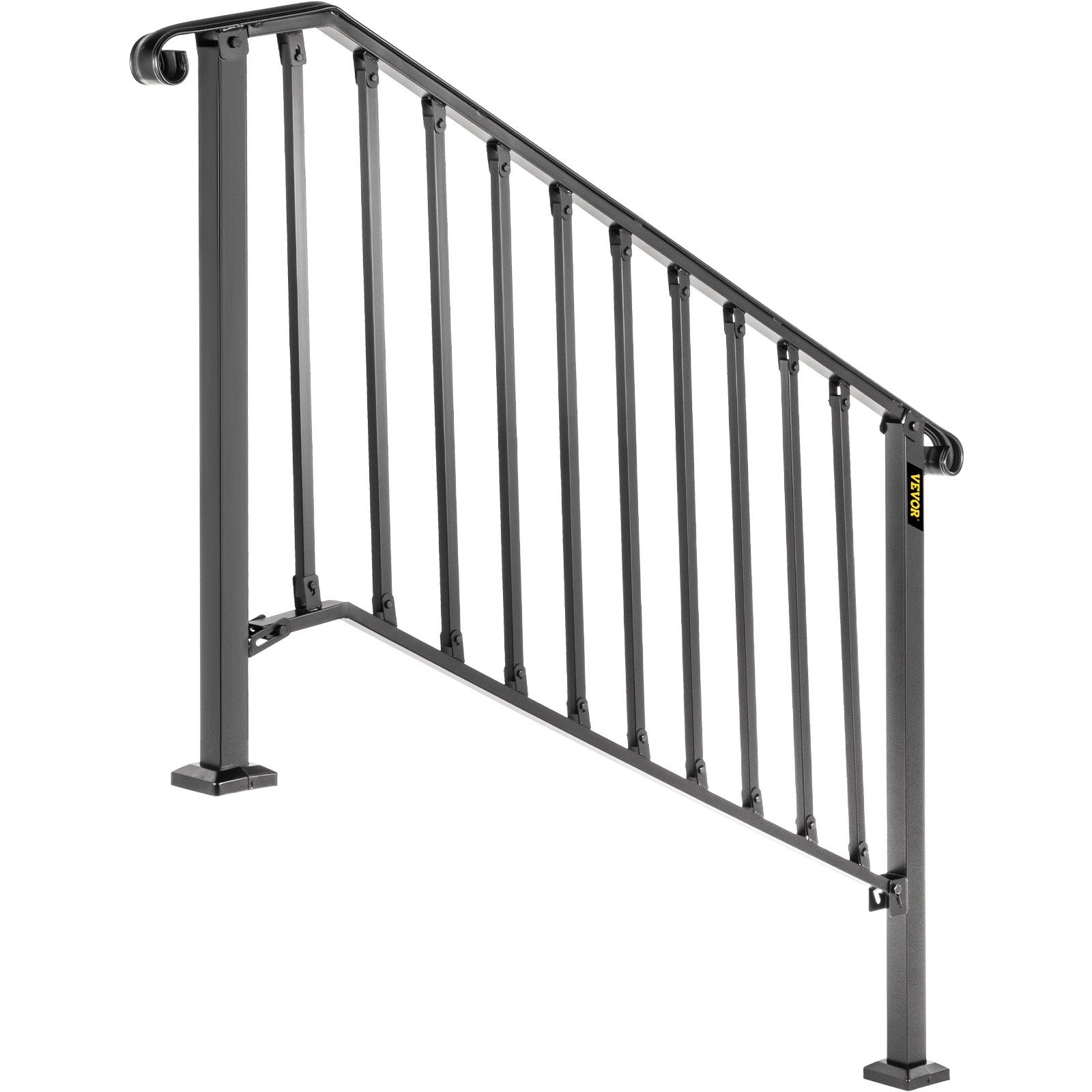 VEVOR Handrails for Outdoor Steps, Fit 4 or 5 Steps Outdoor Stair ...