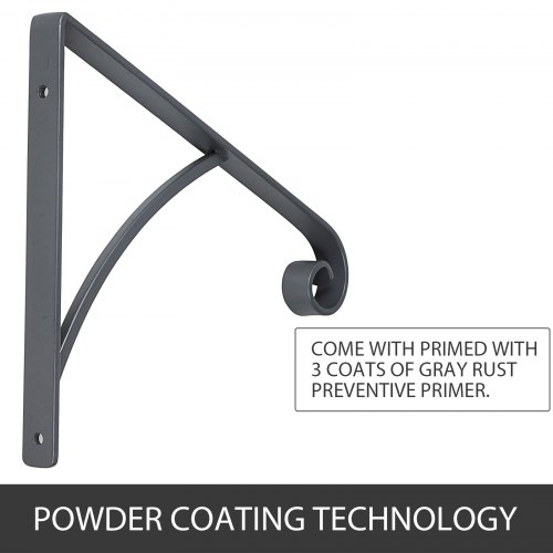 VEVOR Wrought Iron Handrail Wall Mounted Hand Railing, Gray | VEVOR US