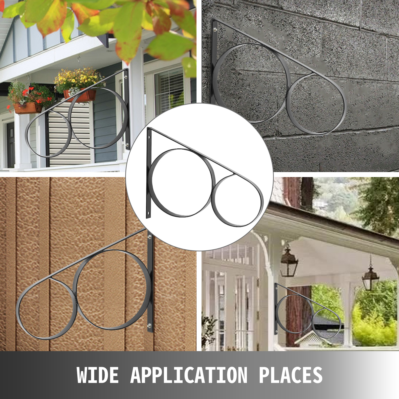 Handrail for Outdoor Step Wrought Iron Handrail Circle Shape Porch Deck ...
