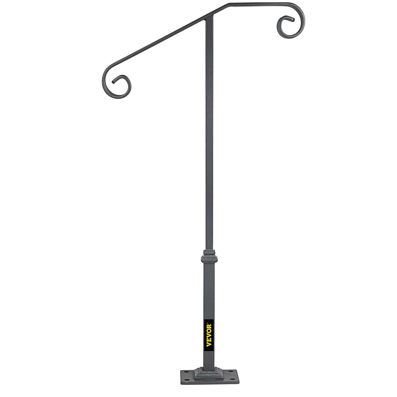 VEVOR Handrails for Outdoor Steps, Fit 1 or 2 Steps Outdoor Stair ...