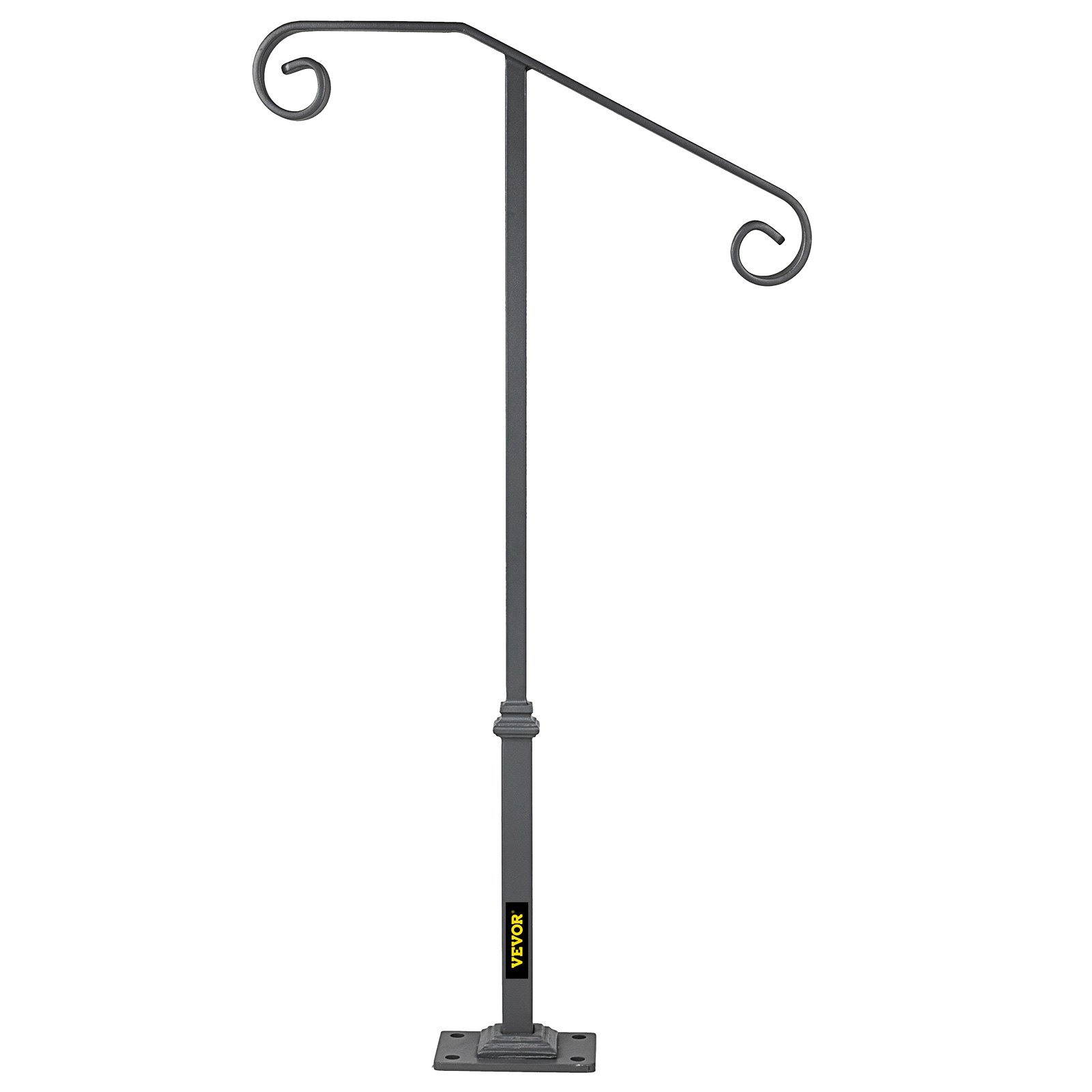VEVOR Handrails for Outdoor Steps, Fit 1 or 2 Steps Outdoor Stair ...