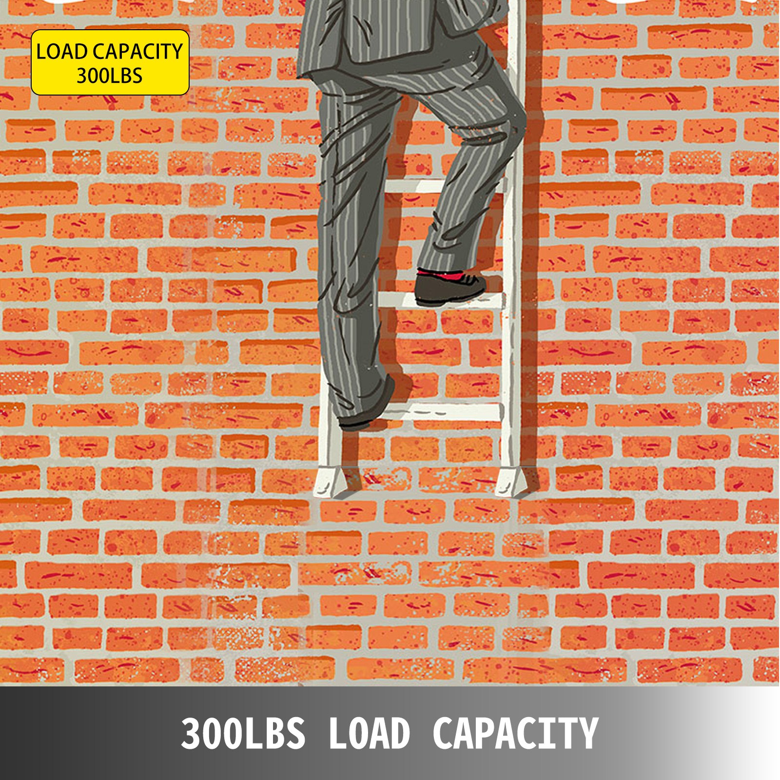 VEVOR VEVOR Egress Ladder Premium Steel Silver 4Step SafetyEscape