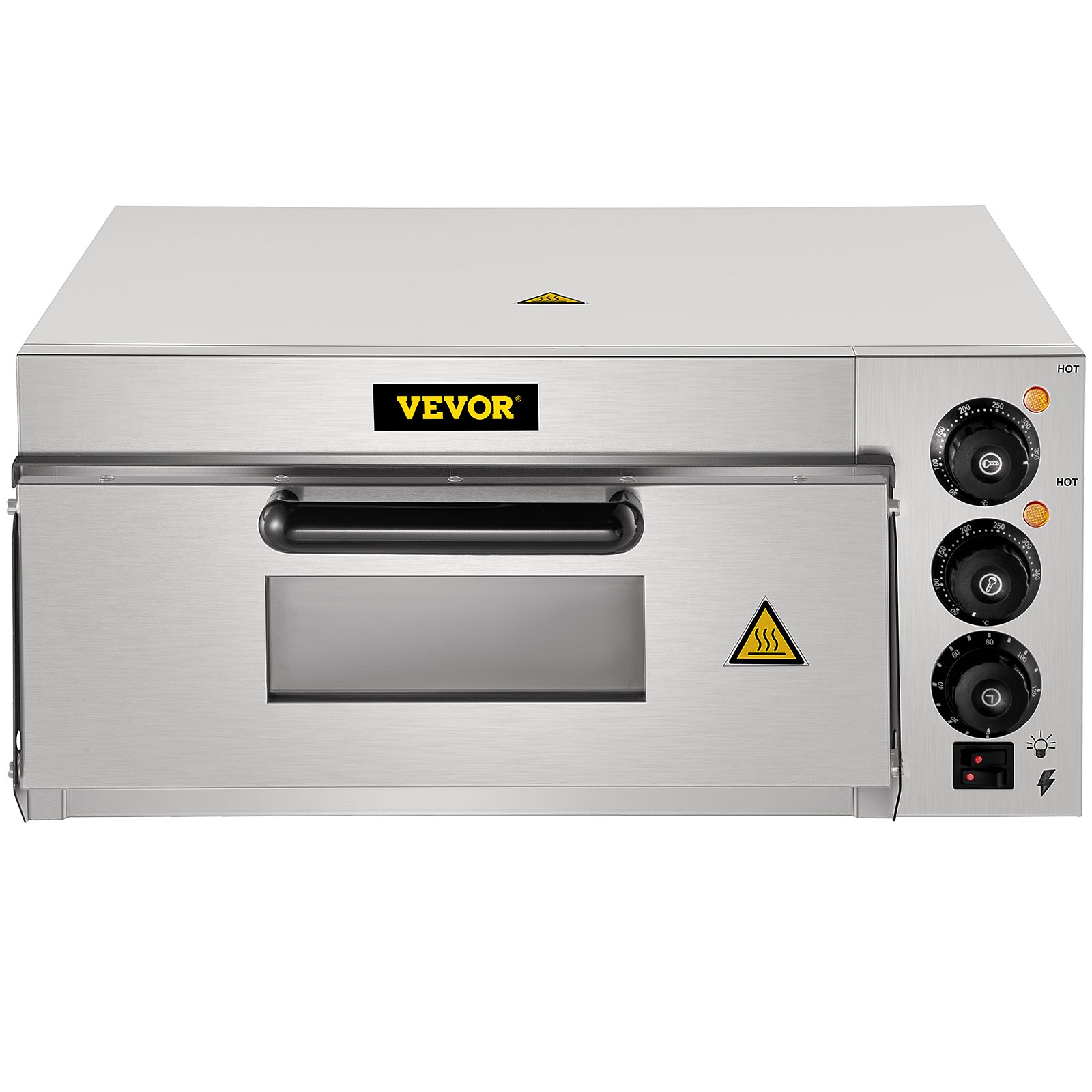 Vevor Vevor Commercial Pizza Oven Countertop 14 Single Deck Layer 110v 1300w Stainless Steel 7328