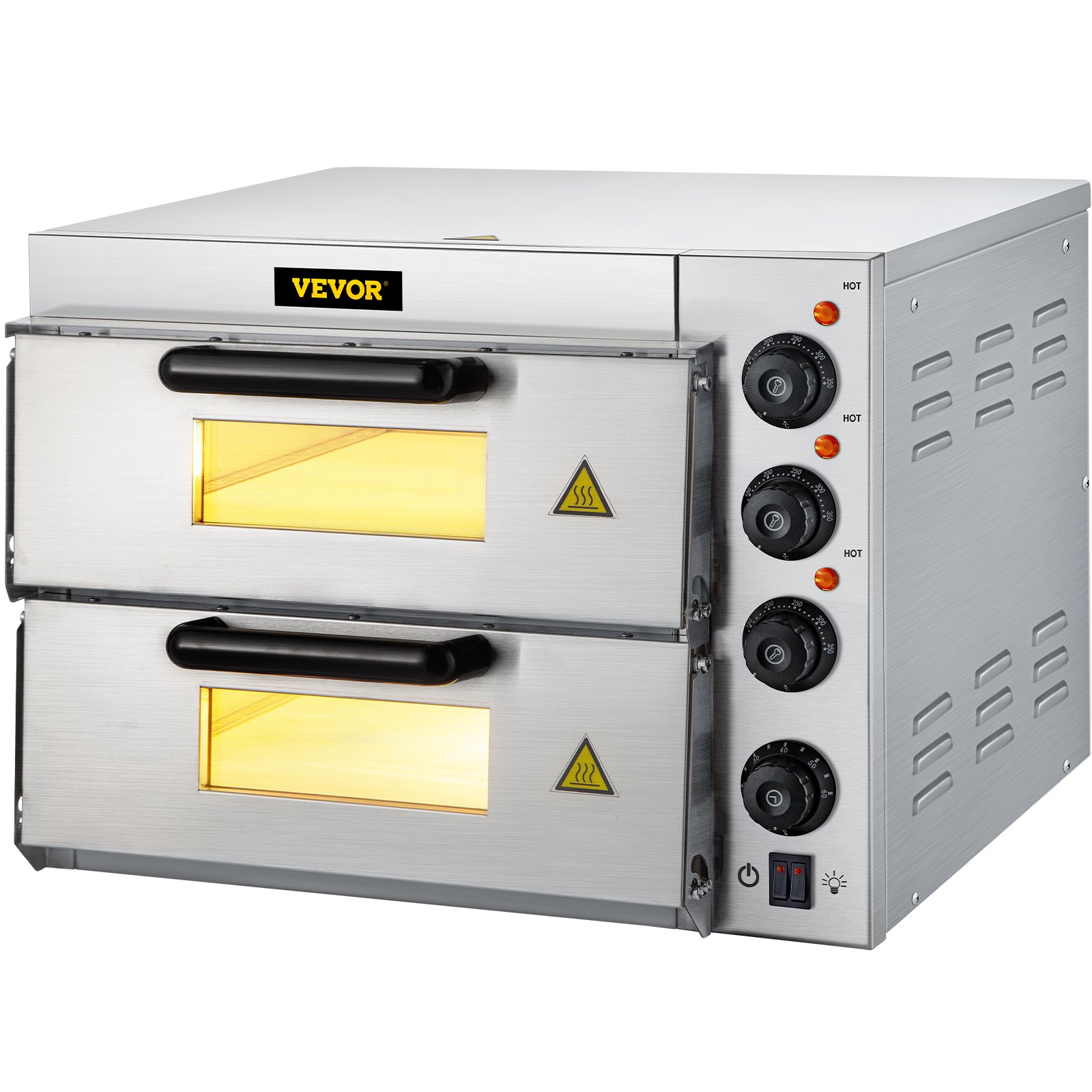 VEVOR Commercial Pizza Oven Countertop, 14" Double Deck Layer, 110V