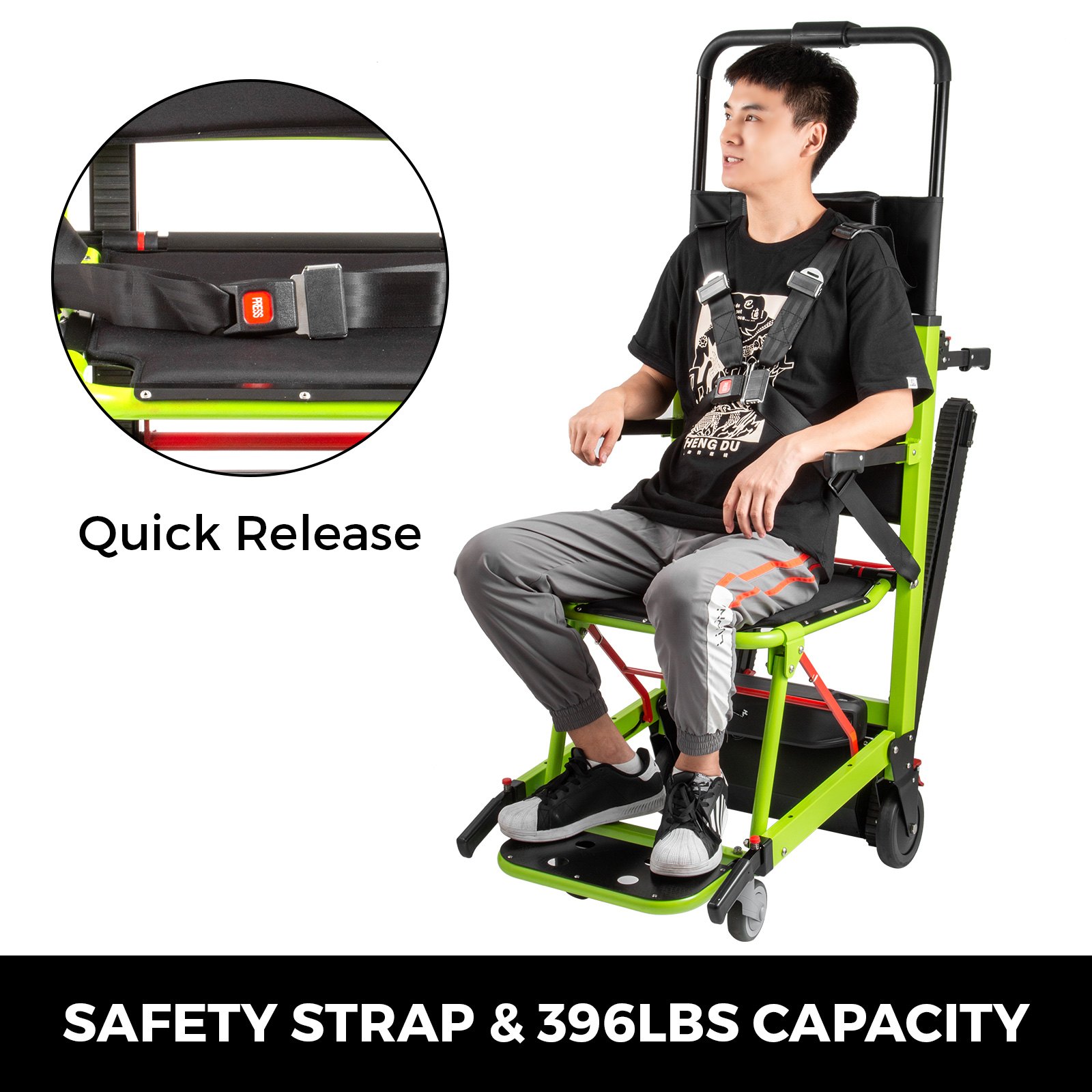 VEVOR VEVOR Electric Stair Climbing Wheelchair Weight Capacity 350 lbs