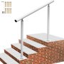 VEVOR Outdoor Stair Railing Kit, 4 FT Handrails 1-4 Steps, Adjustable ...