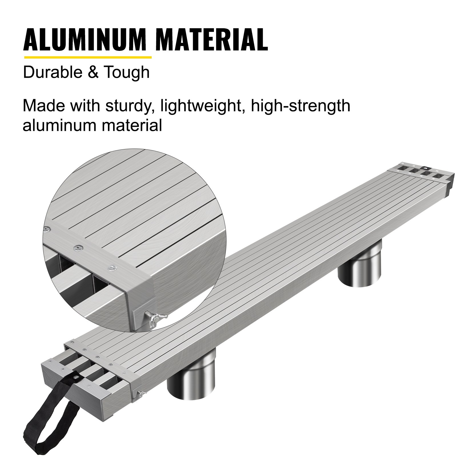 VEVOR Aluminum Work Plank, 69ft Telescoping Plank, 440lbs Capacity