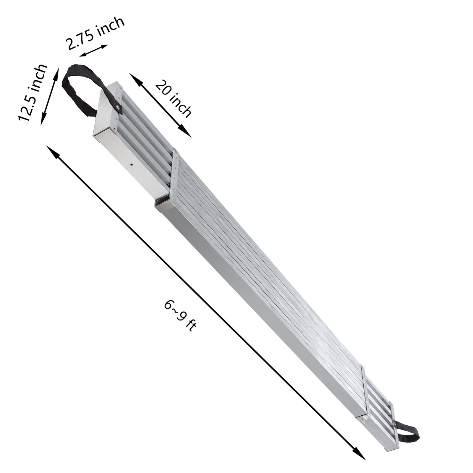 VEVOR Aluminum Work Plank, 69ft Telescoping Plank, 440lbs Capacity