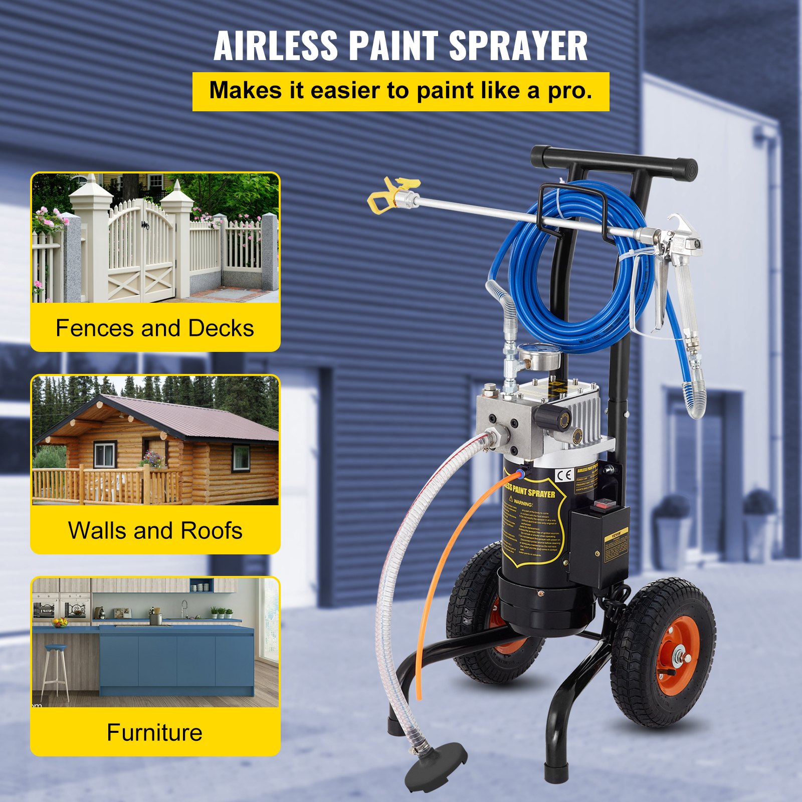 VEVOR VEVOR M819A AllinOne Airless Paint Sprayer 15m Gun Spray