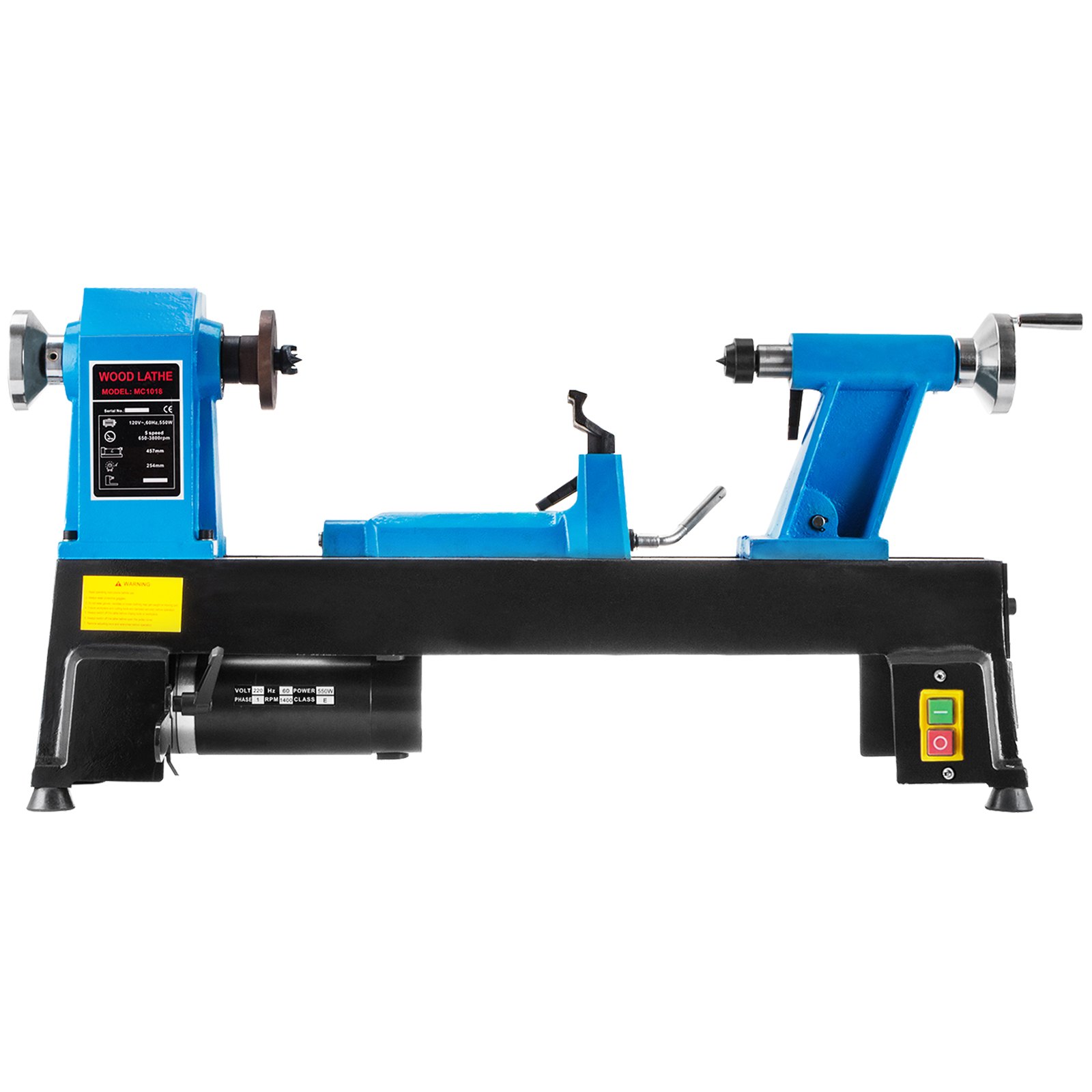 VEVOR Wood Lathe, 10" x 18", 7603200RPM Variable Speed Benchtop Lathe