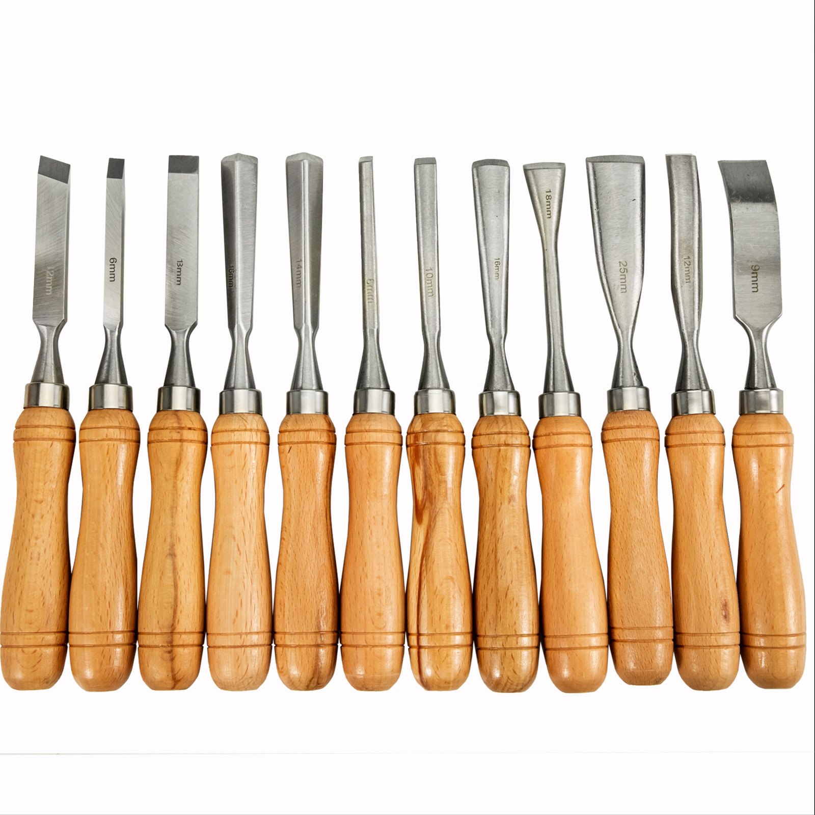 VEVOR VEVOR Wood Chisel Sets 12pcs Lathe Chisels 3-3/4Inch /95MM ...