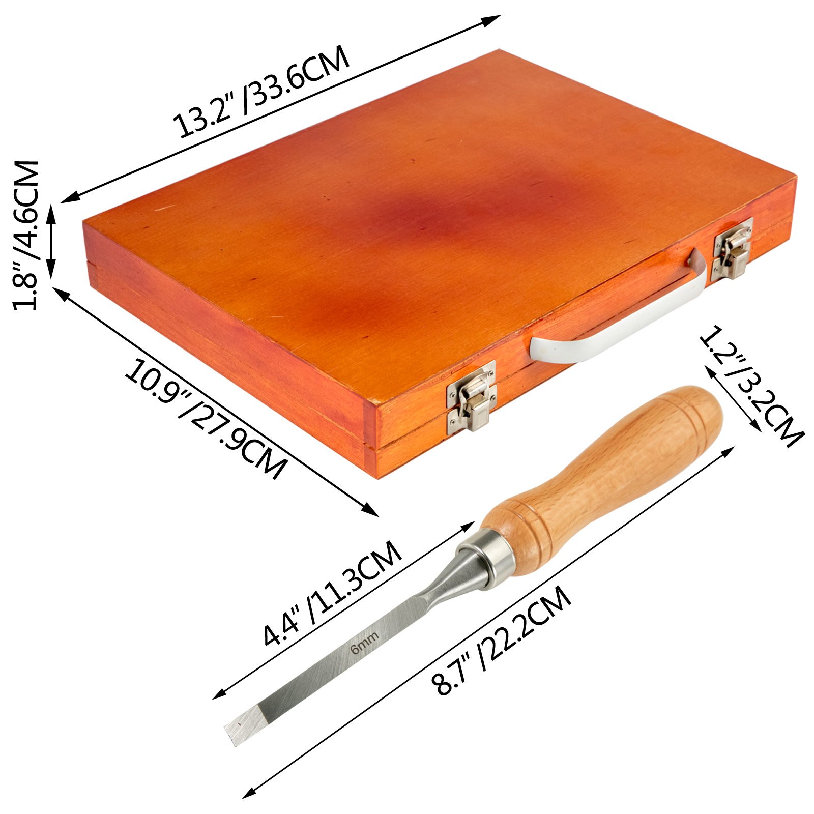 VEVOR VEVOR Wood Chisel Sets 12pcs Lathe Chisels 33/4Inch /95MM