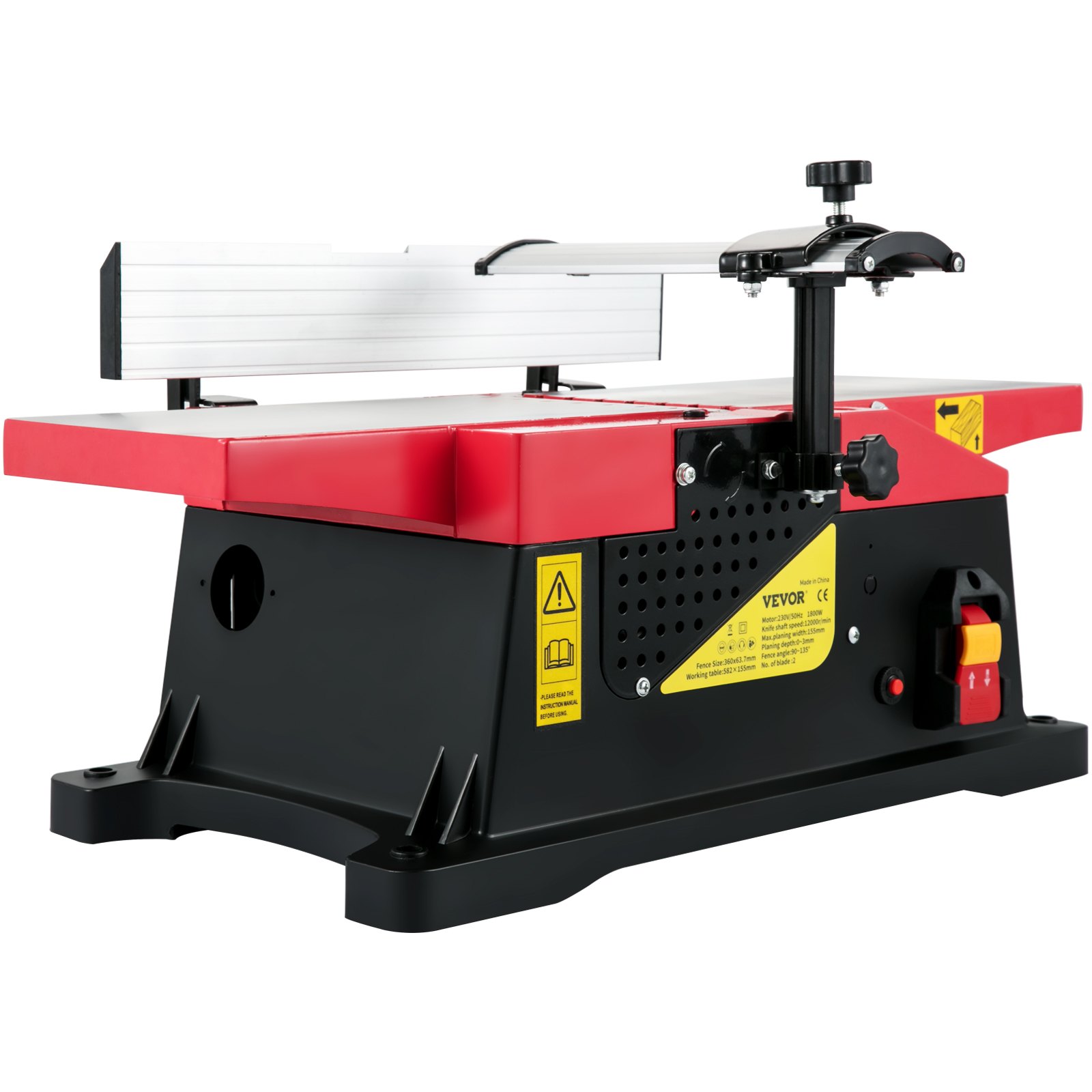 VEVOR Woodworking Benchtop Jointers 6inch with 1650W Motor,Heavy Duty ...