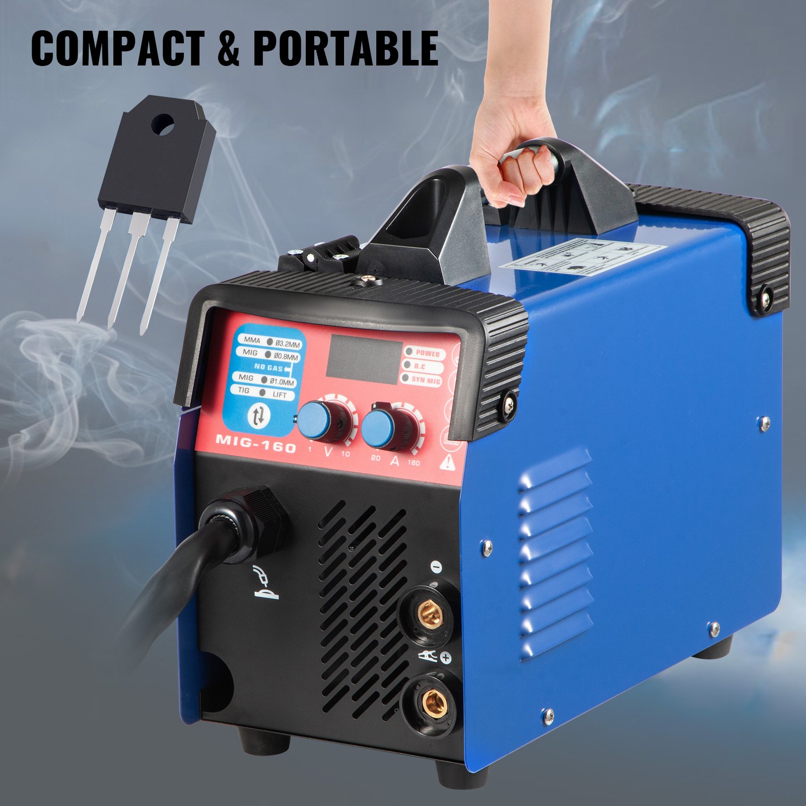 VEVOR MIG Welder, 160A Welding Machine, 3 in 1 Combo MMA/MIG/LIFT TIG