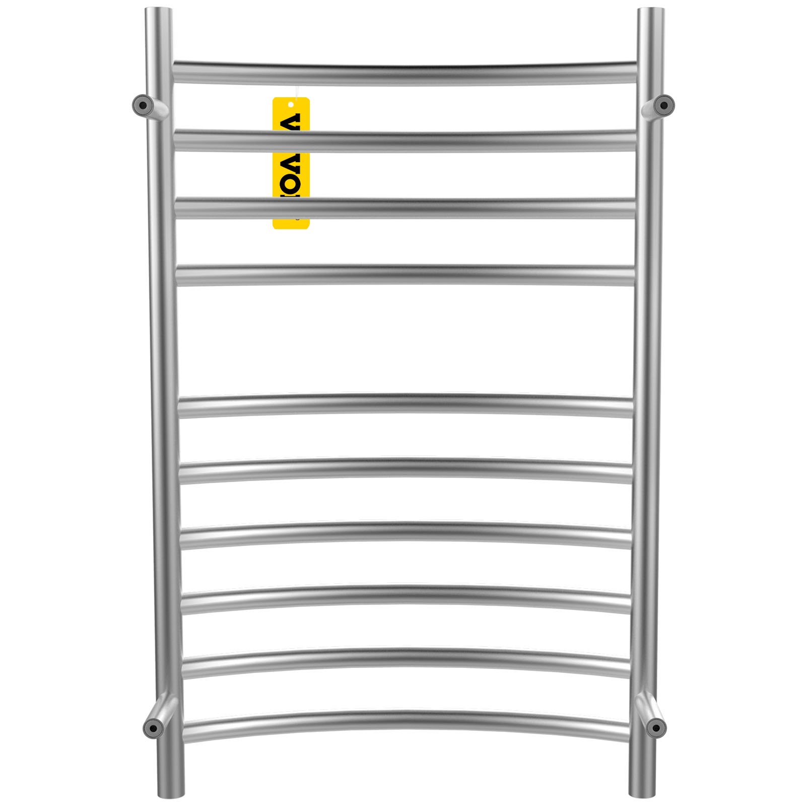 VEVOR Heated Towel Rack, 10Bar Curved Design, WallMounted Electric