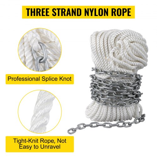 VEVOR Anchor Rode and Chain, 15' x 5/16