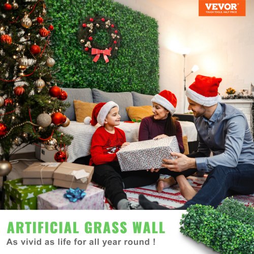 LHY 12 Pcs 20"x20" Artificial Boxwood Panels UV Stable Faux Topiary Hedge Backdrop Grass Wall Indoor Outdoor Decor DW-21-12 - The Home Depot