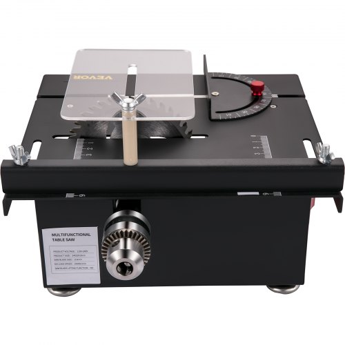 Low Noise Mini Table Saw, 0-45° Adjust-Angle Portable
