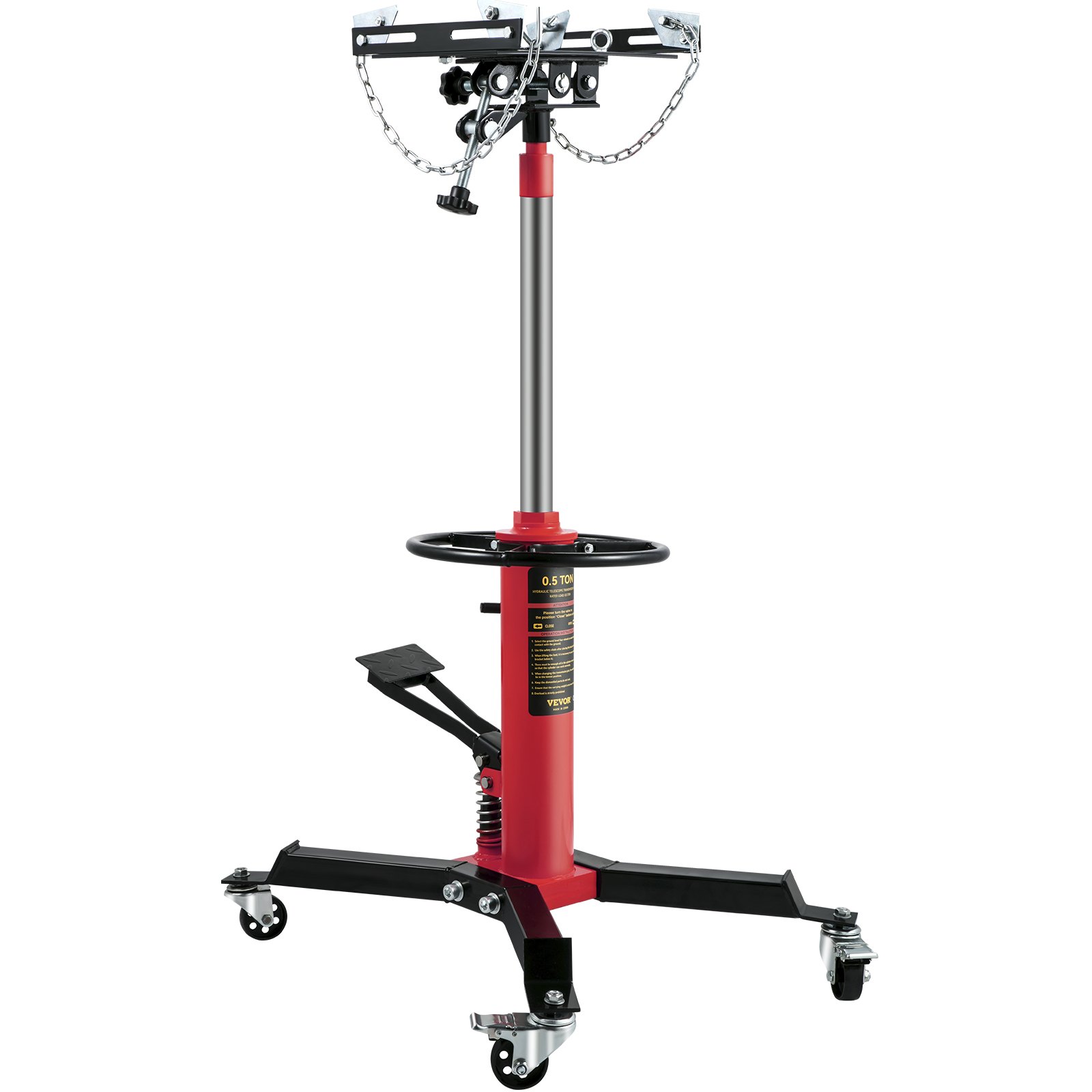 VEVOR Transmission Jack,1/2Ton/1100lbs Capacity Hydraulic Telescopic Transmission Jack, 2Stage