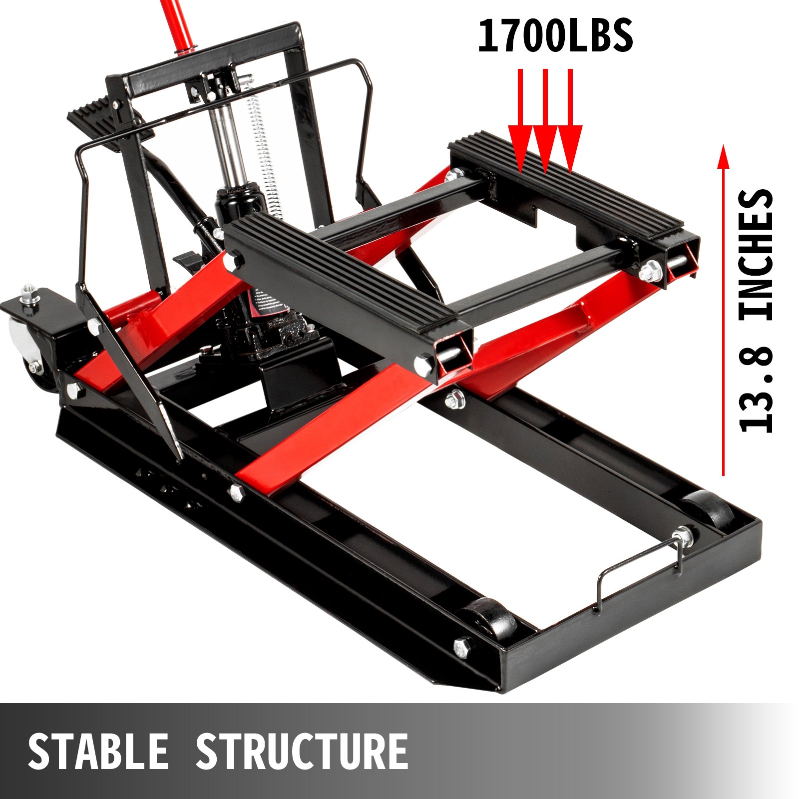 VEVOR Hydraulic Motorcycle Scissor Jack with 1,700LBS Load Capacity