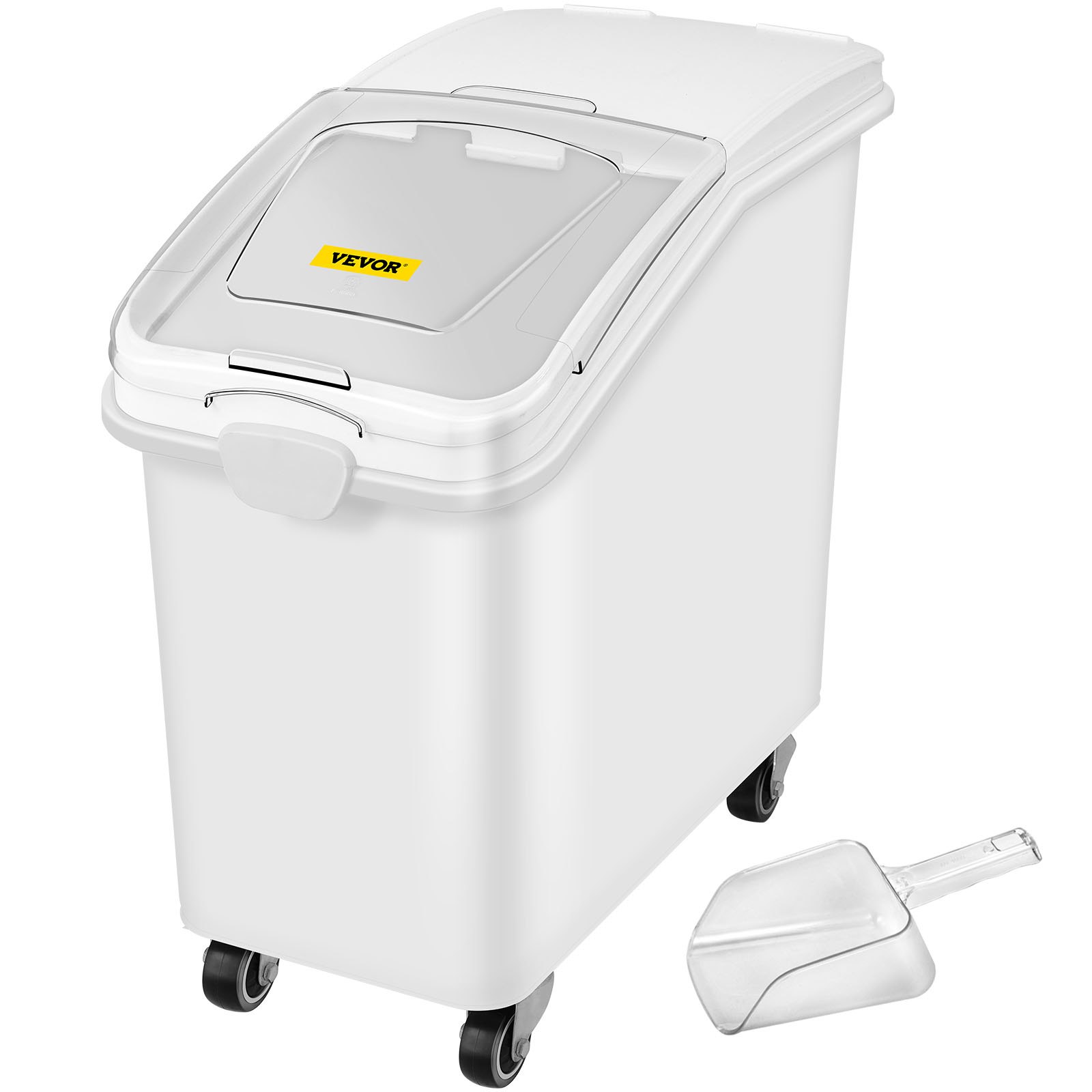 VEVOR Ingredient Bin 27 Gallon with Scoop, 500 Cup Capacity Mobile