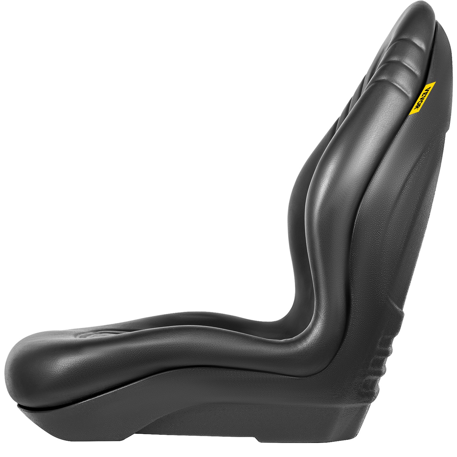 VEVOR Universal Lawn Tractor Seat Replacement, Compact High Back Mower Seat, Black Vinyl