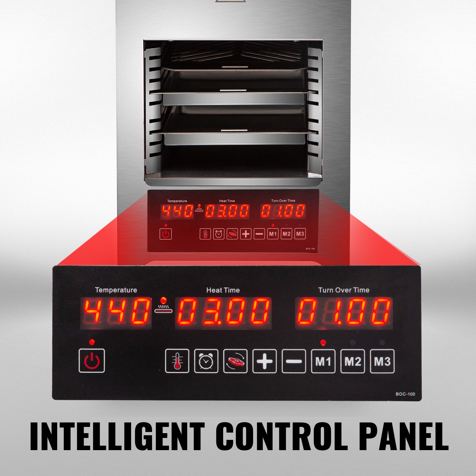 VEVOR 110V Electric Infrared Steak Grill Broiler, 1800W Infrared Steak Broiler Digital Control