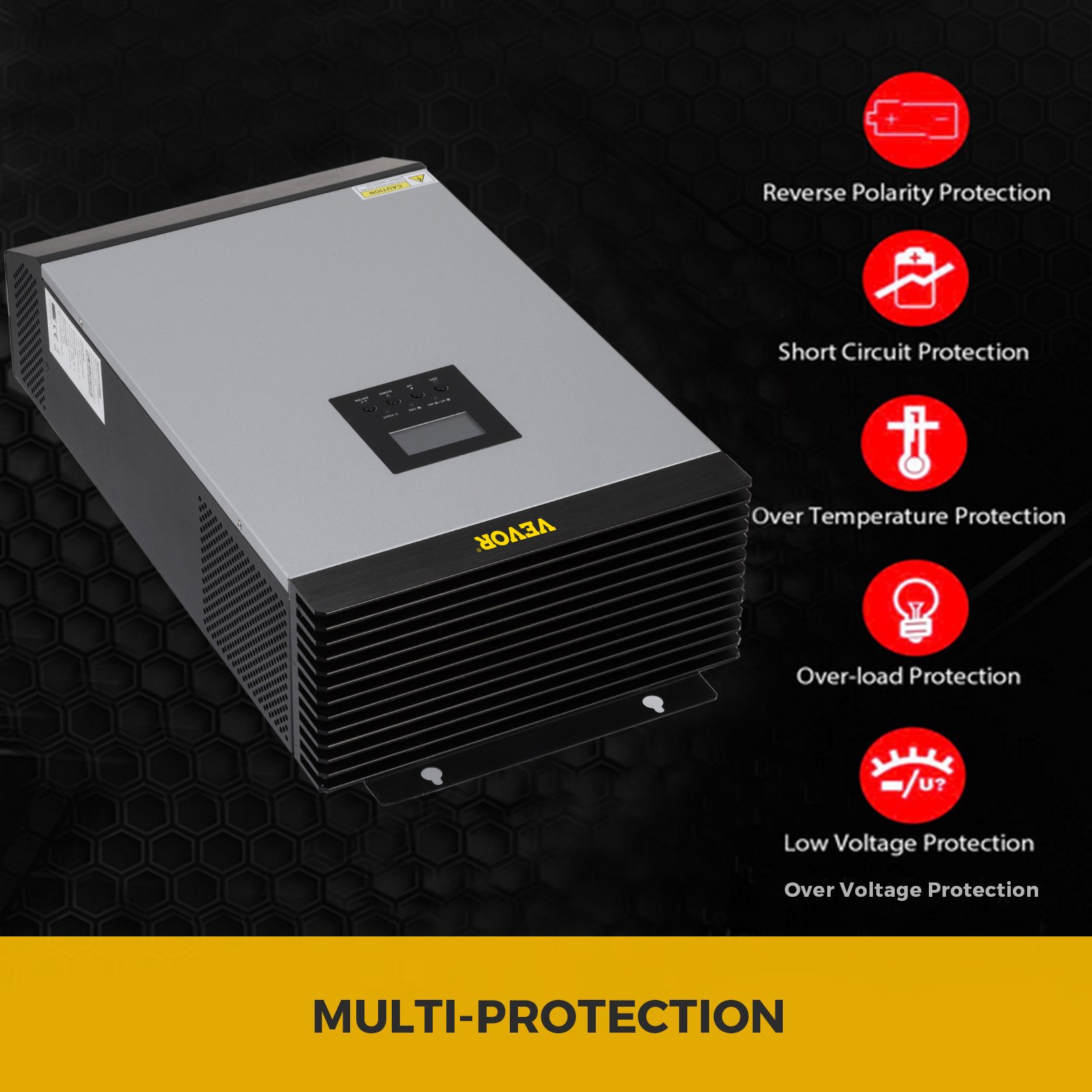 VEVOR 5000VA Power Inverter DC 48V to 230V AC Car Inverter with AC