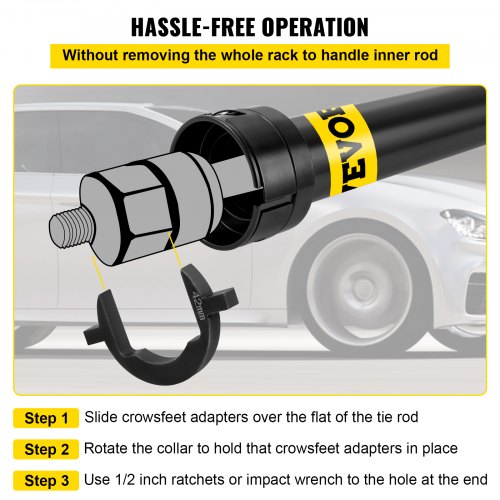 VEVOR Inner Tie Rod Tool Kit, 6 Pcs Tie Rod Removal Tool, 5 Pcs