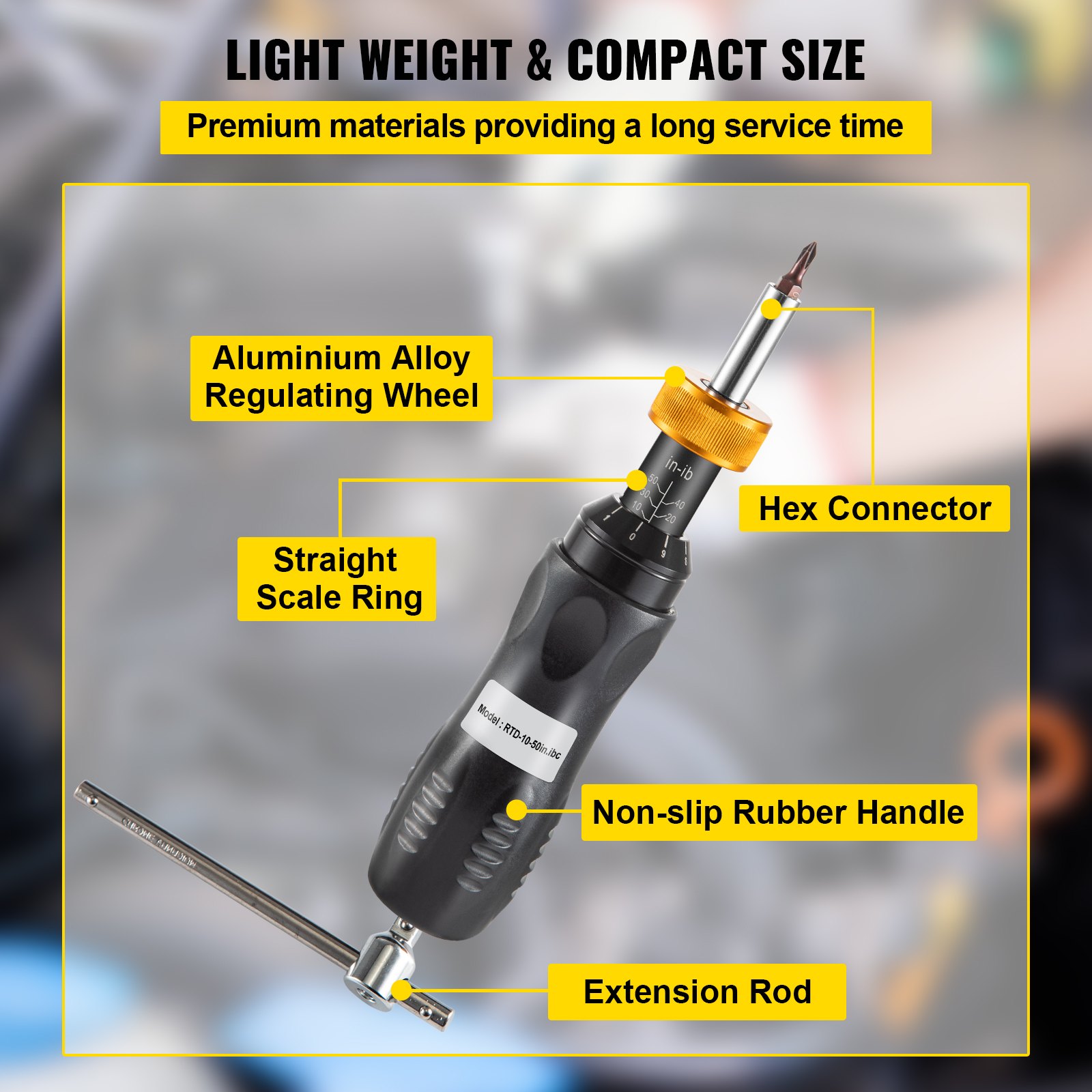 Vevor Torque Screwdriver 14 Drive Screwdriver Torque Wrench Torque Screwdriver Electrician 6953