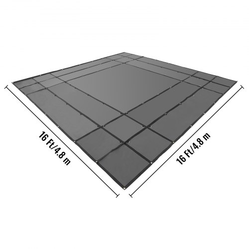 VEVOR Flatbed Tarps, 18OZ Flatbed Truck Tarp, 16x16 Ft Polyethylene