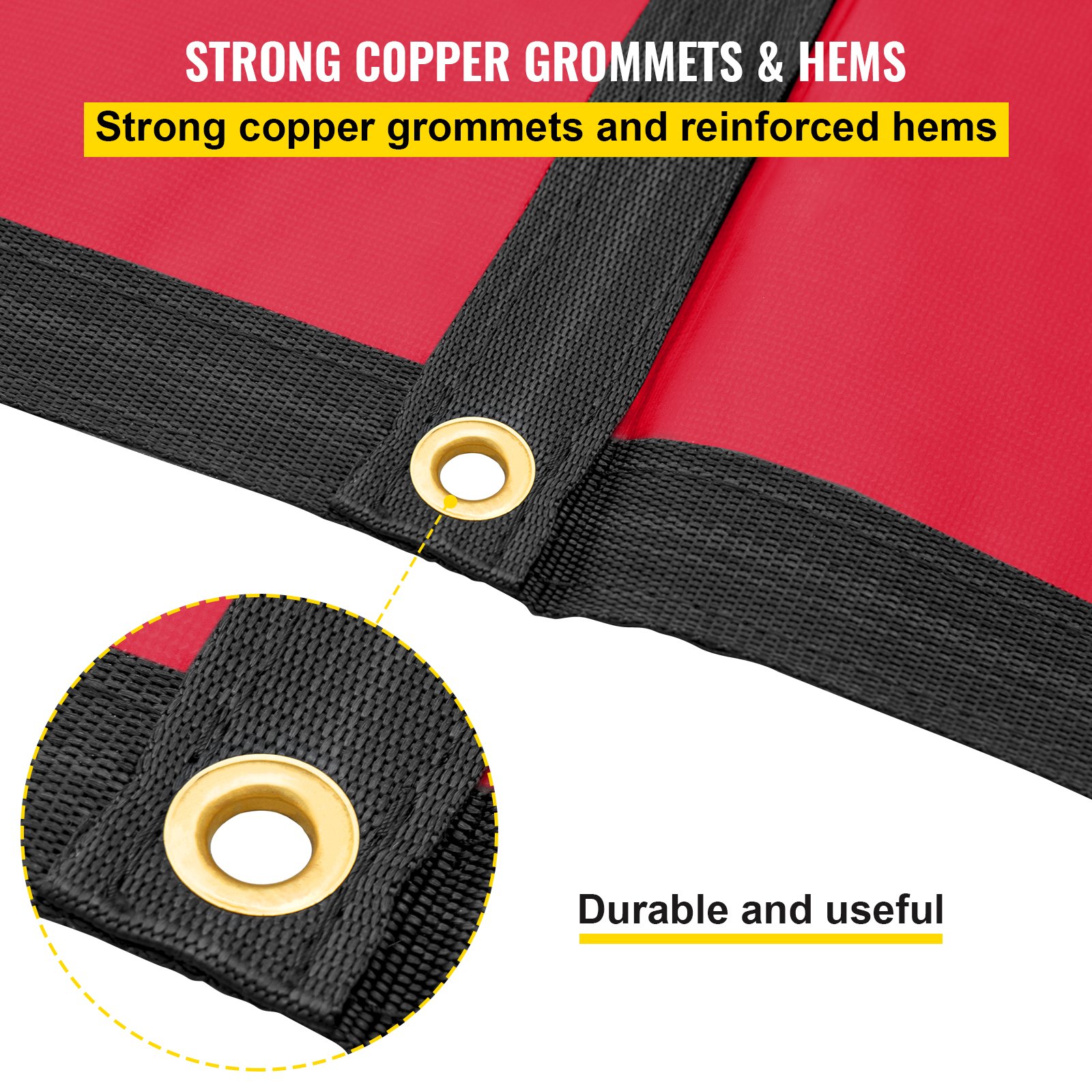 VEVOR Flatbed Tarps, 18OZ Flatbed Truck Tarp, 16x24 Ft Polyethylene