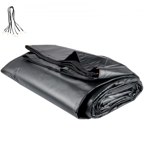VEVOR Flatbed Tarps, 18OZ Flatbed Truck Tarp, 16x27 Ft Vinyl Lumber