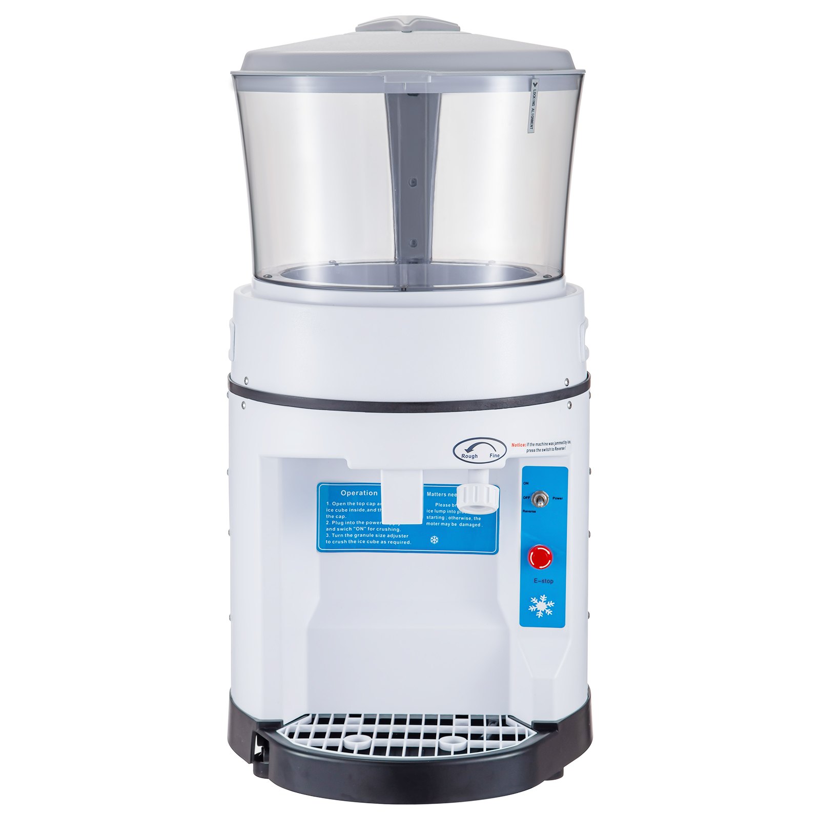 VEVOR 110V Commercial Ice Shaver Crusher 1100LBS/H with 17.6 LBS Hopper