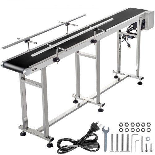 VEVOR Belt Conveyor Length 71Inch, PVC Conveyor Belt Width 7.8Inch