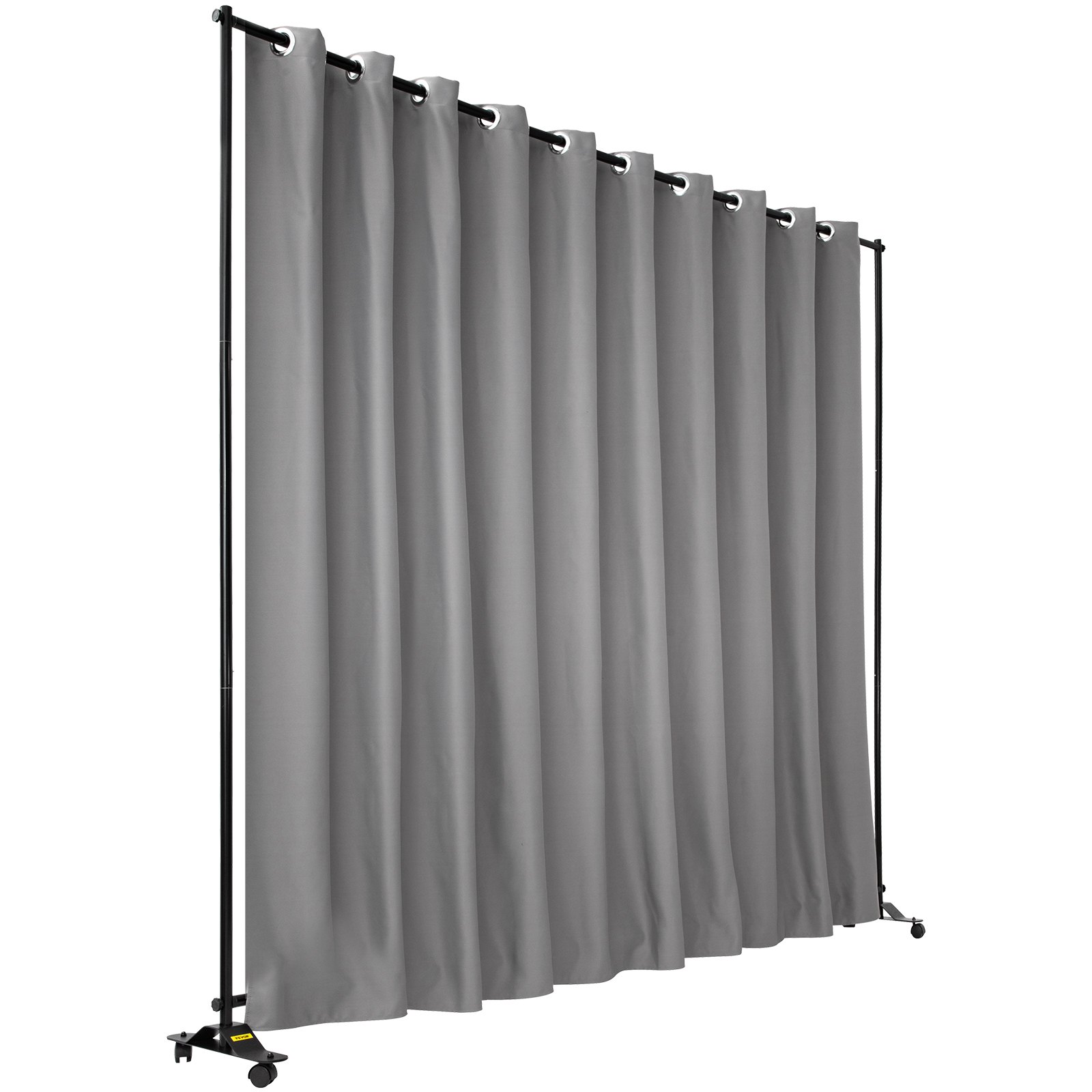 VEVOR Room Divider Kit, 8 ft x 10 ft, 4 Rolling Wheels Curtain Divider Stand, Aluminum Alloy