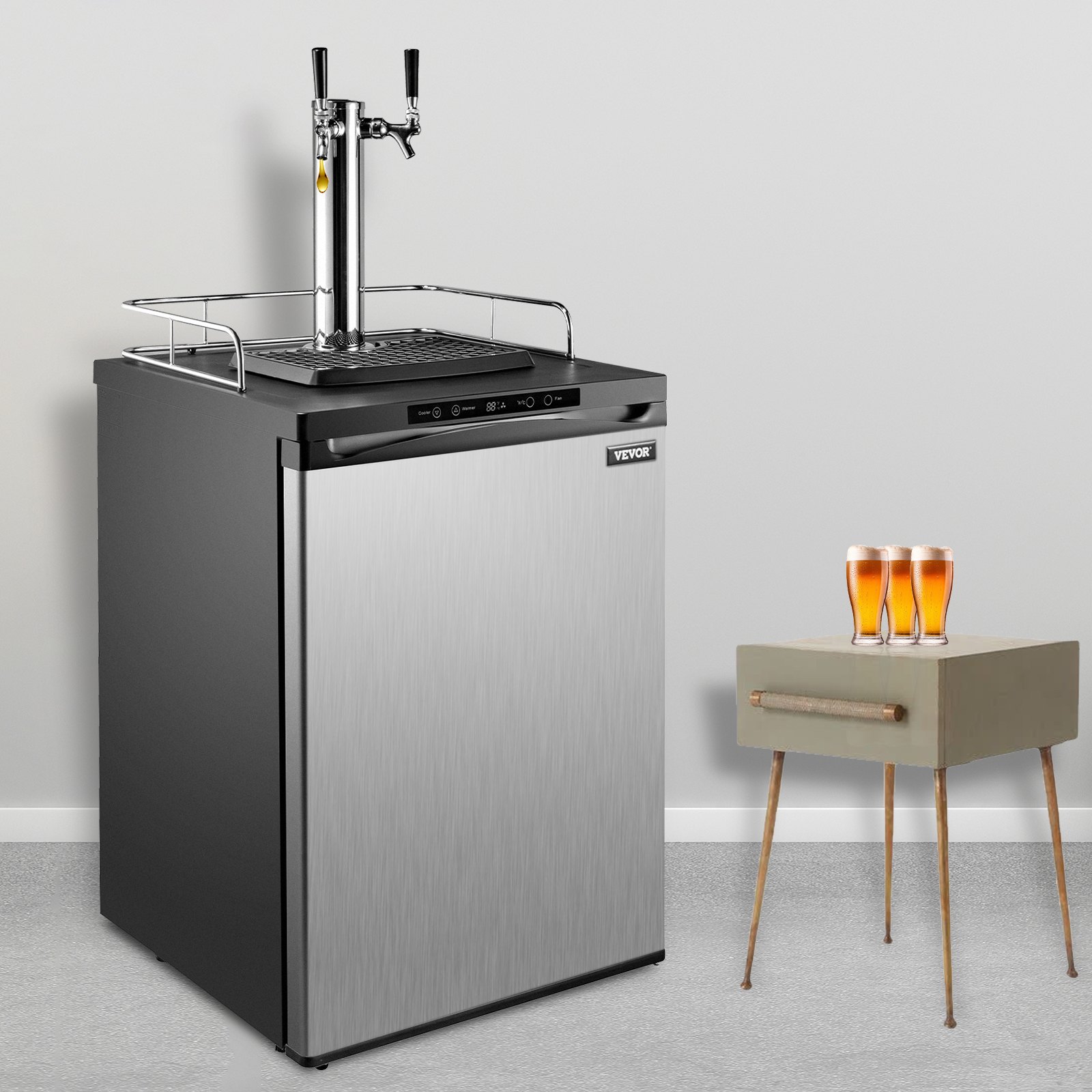VEVOR Kegerators Beer Dispenser, Full Size Beer Kegerator Refrigerator