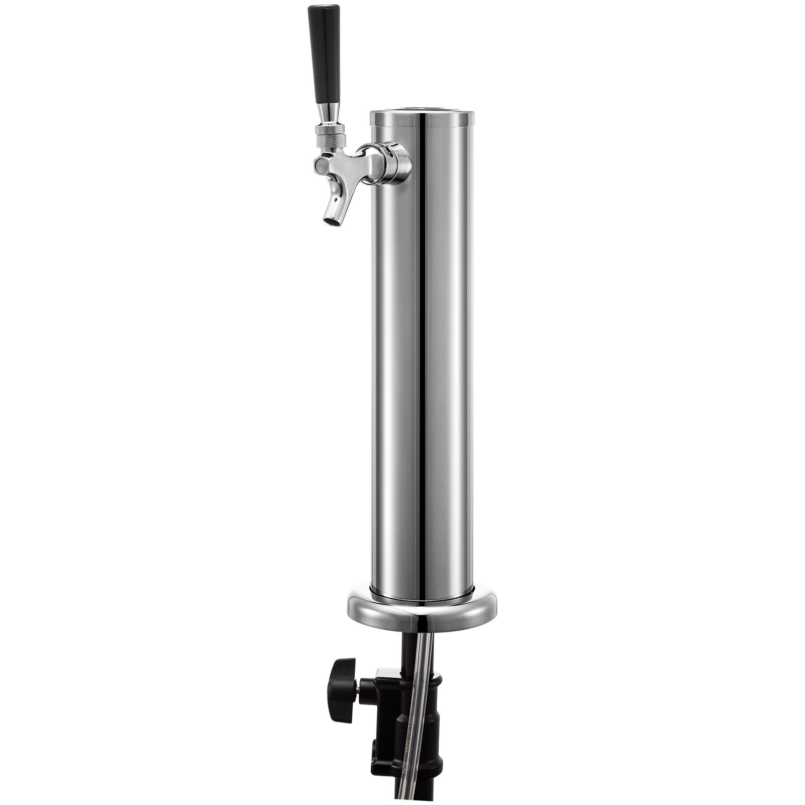 VEVOR Beer Tower, Single Faucet Kegerator Tower, Stainless Steel Draft Beer Tower, 3" Dia