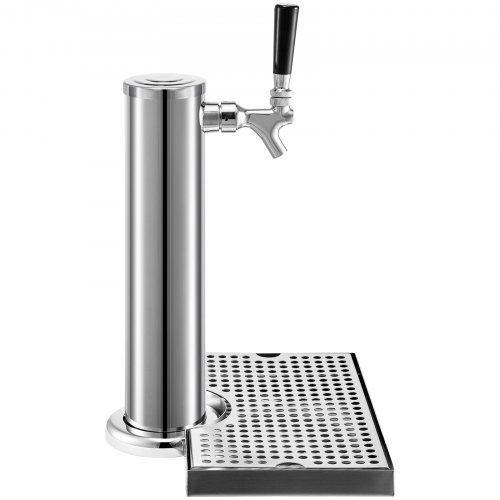 VEVOR Beer Tower, Single Faucet Kegerator Tower, Stainless Steel Draft