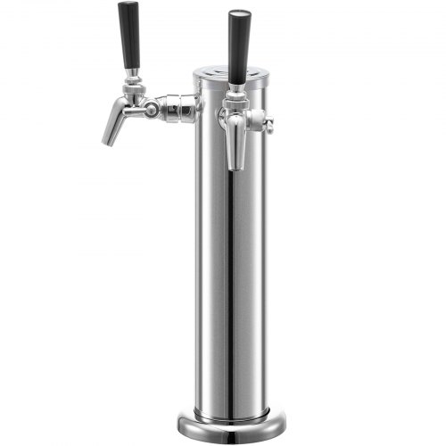 VEVOR Beer Tower, Double Adjustable Brass Faucet Kegerator Tower