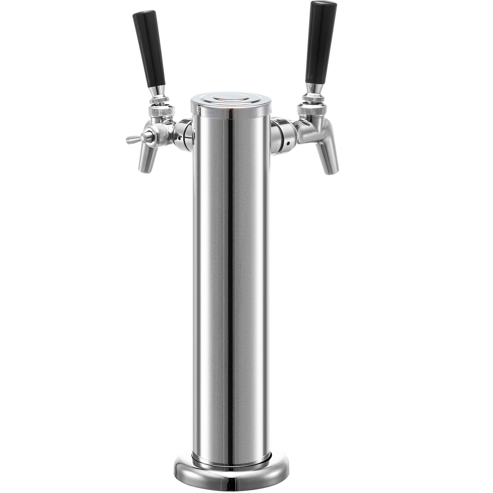 VEVOR Beer Tower, Double Adjustable Brass Faucet Kegerator Tower