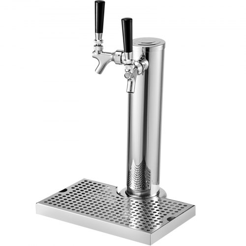 VEVOR Kegerator Tower Kit, Double Tap Beer Conversion Kit, No Tank Keg