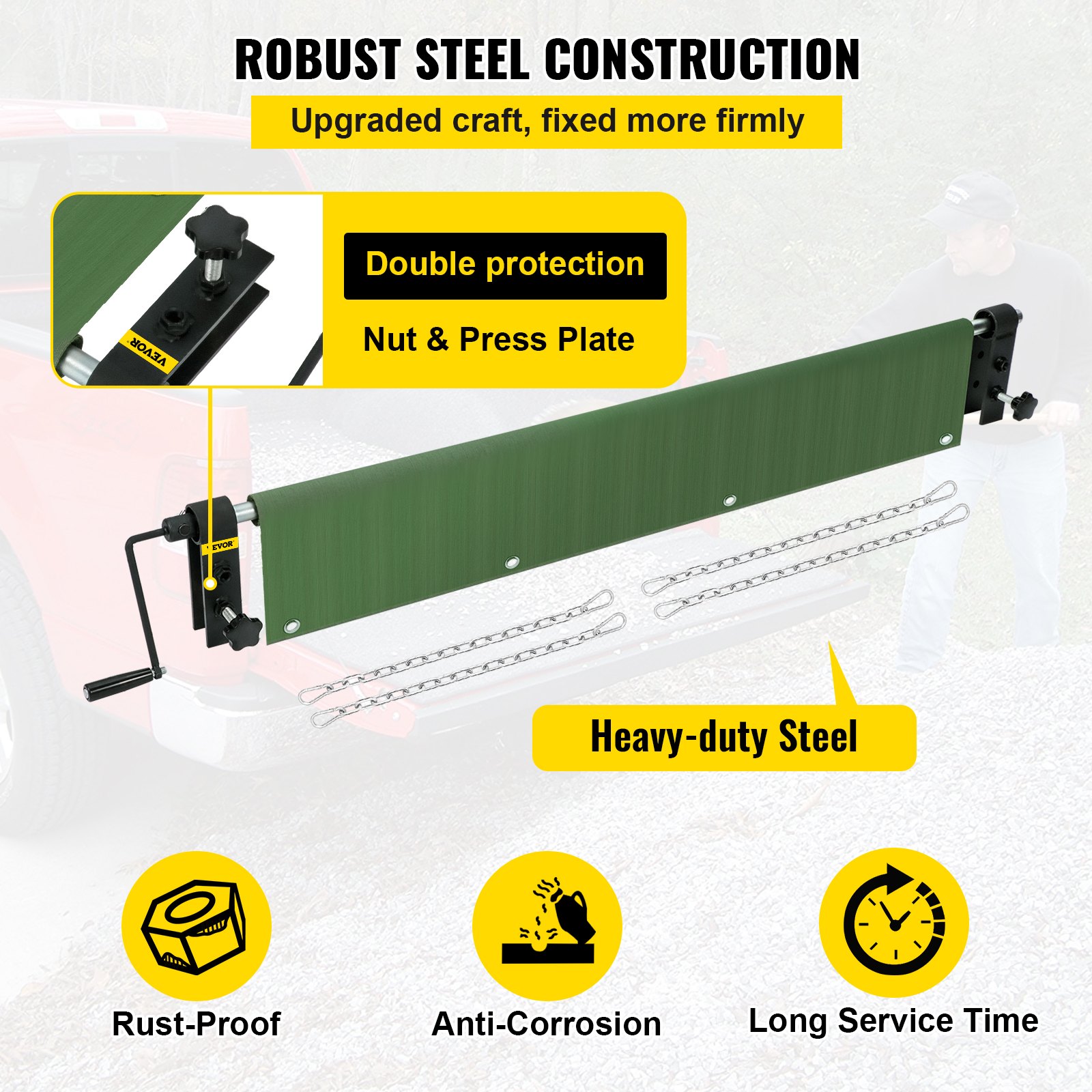 VEVOR Truck Bed Unloader, 2000 lbs/907 kg Capacity Cargo Mat, Heavy