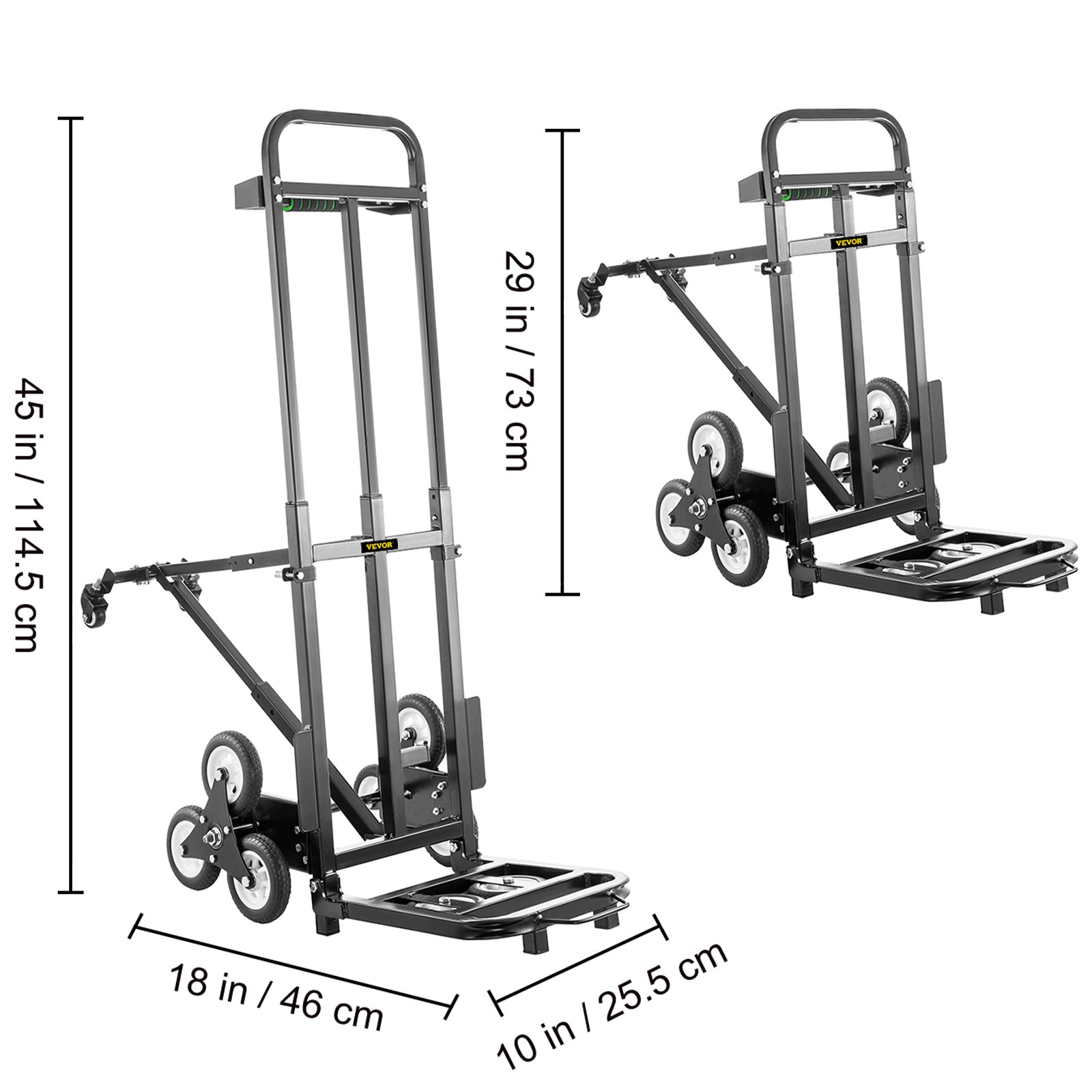 Portable Heavy Duty Stair Climbing Cart 460lbs Hand Truck with Backup ...